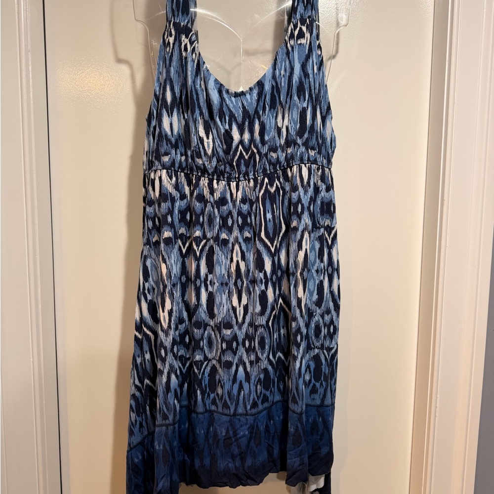 Style & Co. Blue Patterned Swim Coverup